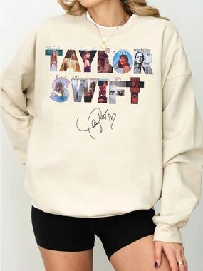 2024 Taylor Swift Albums Cream Sweatshirt